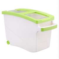 10L Double Layer Pet Food Rice Book Clothe Storage Container Box Plastic Container With Lid