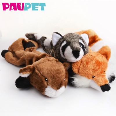 Cute Squirrel For Small Dogs Soft Toys Pet Sound Plush Fox Dog Toy